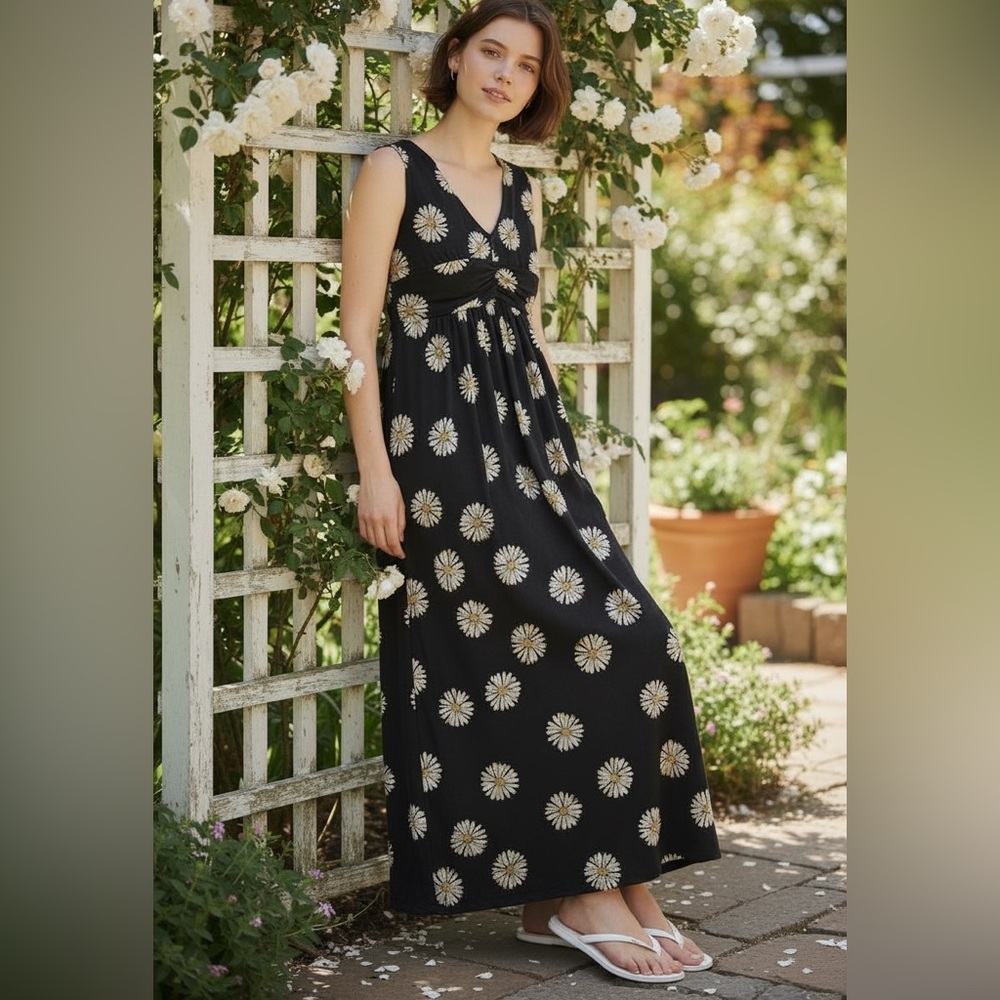 5th &Love Navy Halter Backless Maxi Dress Sz M